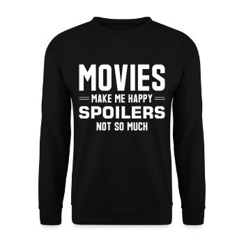 Film Cinéma Film Fan Film Nerd Cineaste - Sweat-shirt Unisexe - noir - Devant - Alina (178cm) & Michal (187cm)