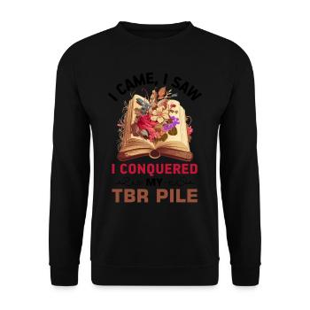 Lesedrache Booktok Buchliebhaber Buchdrache - Unisex Pullover - Schwarz - Vorne - Alina (178cm) & Michal (187cm)