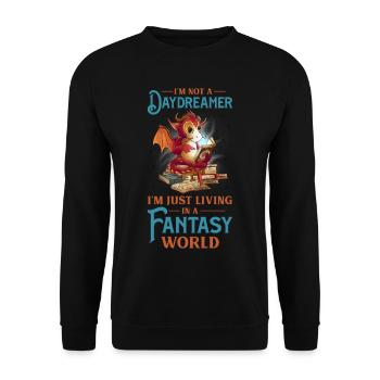 Lesedrache Booktok Buchliebhaber Buchdrache - Unisex Pullover - Schwarz - Vorne - Alina (178cm) & Michal (187cm)
