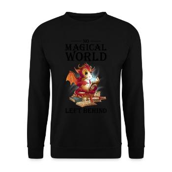 Lesedrache Booktok Buchliebhaber Buchdrache - Unisex Pullover - Schwarz - Vorne - Alina (178cm) & Michal (187cm)