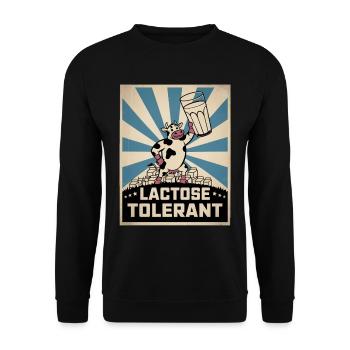 Lactose Tolerant Milk - Unisex Sweatshirt - black - Front - Alina (178cm) & Michal (187cm)