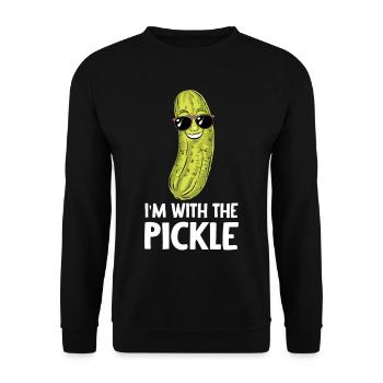 Cornichon à l’aneth Je suis l’un des cornichons - Sweat-shirt Unisexe - noir - Devant - Alina (178cm) & Michal (187cm)