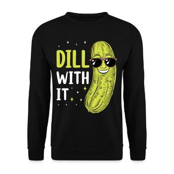 Cornichon à l’aneth Je suis l’un des cornichons - Sweat-shirt Unisexe - noir - Devant - Alina (178cm) & Michal (187cm)