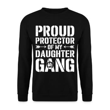 Geschenke Zum Vatertag Für Papa - Unisex Pullover - Schwarz - Vorne - Alina (178cm) & Michal (187cm)