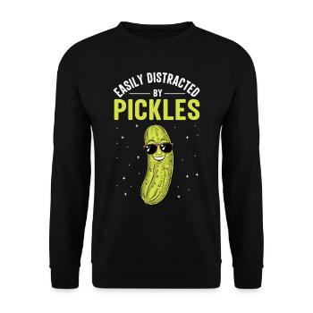 Cornichon à l’aneth Je suis l’un des cornichons - Sweat-shirt Unisexe - noir - Devant - Alina (178cm) & Michal (187cm)