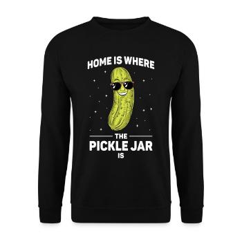 Dill Pickle I'm one of the pickles - Unisex Sweatshirt - black - Front - Alina (178cm) & Michal (187cm)