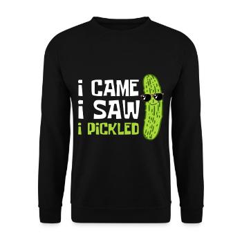 Cornichon à l’aneth Je suis l’un des cornichons - Sweat-shirt Unisexe - noir - Devant - Alina (178cm) & Michal (187cm)