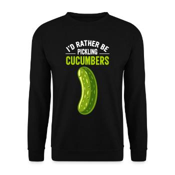 Cornichon à l’aneth Je suis l’un des cornichons - Sweat-shirt Unisexe - noir - Devant - Alina (178cm) & Michal (187cm)
