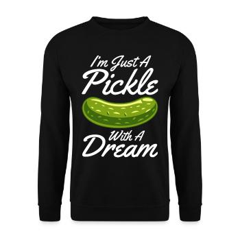 Cornichon à l’aneth Je suis l’un des cornichons - Sweat-shirt Unisexe - noir - Devant - Alina (178cm) & Michal (187cm)