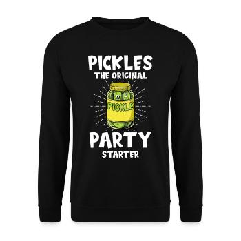 Cornichon à l’aneth Je suis l’un des cornichons - Sweat-shirt Unisexe - noir - Devant - Alina (178cm) & Michal (187cm)