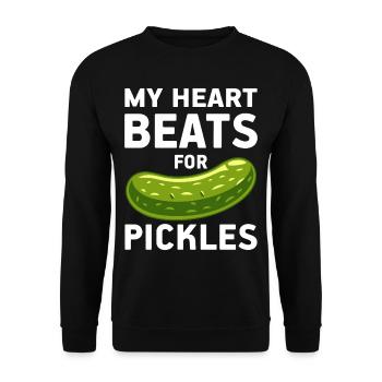 Dill Pickle Ich Gehöre Zu Den Pickles - Unisex Pullover - Schwarz - Vorne - Alina (178cm) & Michal (187cm)