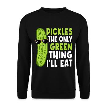 Cornichon à l’aneth Je suis l’un des cornichons - Sweat-shirt Unisexe - noir - Devant - Alina (178cm) & Michal (187cm)