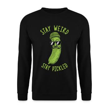 Cornichon à l’aneth Je suis l’un des cornichons - Sweat-shirt Unisexe - noir - Devant - Alina (178cm) & Michal (187cm)