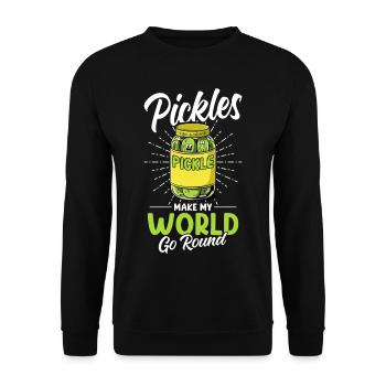 Pickle Pickle Pickle - Unisex Sweatshirt - black - Front - Alina (178cm) & Michal (187cm)