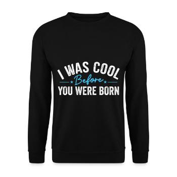 Geschenke Zum Vatertag Für Papa - Unisex Pullover - Schwarz - Vorne - Alina (178cm) & Michal (187cm)