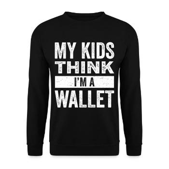 Geschenke Zum Vatertag Für Papa - Unisex Pullover - Schwarz - Vorne - Alina (178cm) & Michal (187cm)