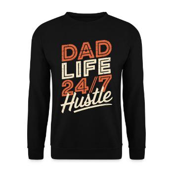 Geschenke Zum Vatertag Für Papa - Unisex Pullover - Schwarz - Vorne - Alina (178cm) & Michal (187cm)