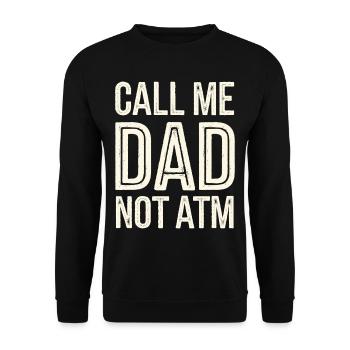 Geschenke Zum Vatertag Für Papa - Unisex Pullover - Schwarz - Vorne - Alina (178cm) & Michal (187cm)