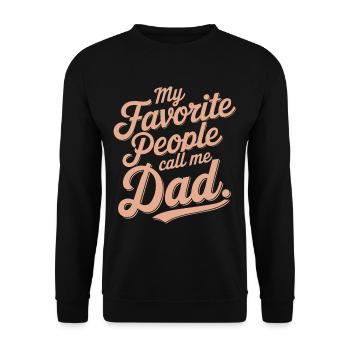 Geschenke Zum Vatertag Für Papa - Unisex Pullover - Schwarz - Vorne - Alina (178cm) & Michal (187cm)