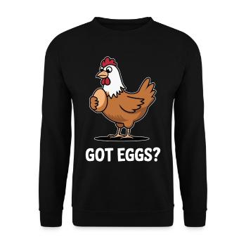 Poulets Poulets - Sweat-shirt Unisexe - noir - Devant - Alina (178cm) & Michal (187cm)