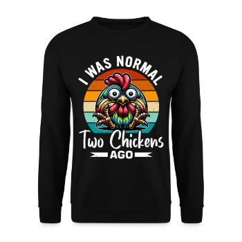 Poulets Poulets - Sweat-shirt Unisexe - noir - Devant - Alina (178cm) & Michal (187cm)