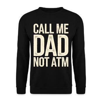 Geschenke Zum Vatertag Für Papa - Unisex Pullover - Schwarz - Vorne - Alina (178cm) & Michal (187cm)