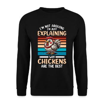 Poulets Poulets - Sweat-shirt Unisexe - noir - Devant - Alina (178cm) & Michal (187cm)