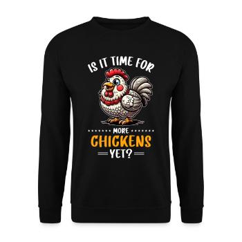 Chicken Chickens - Unisex Sweatshirt - black - Front - Alina (178cm) & Michal (187cm)