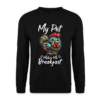 Poulets Poulets - Sweat-shirt Unisexe - noir - Devant - Alina (178cm) & Michal (187cm)