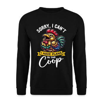 Poulets Poulets - Sweat-shirt Unisexe - noir - Devant - Alina (178cm) & Michal (187cm)