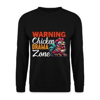 Poulets Poulets - Sweat-shirt Unisexe - noir - Devant - Alina (178cm) & Michal (187cm)