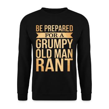 Grumpy Old Man Grumpy - Unisex Sweatshirt - black - Front - Alina (178cm) & Michal (187cm)