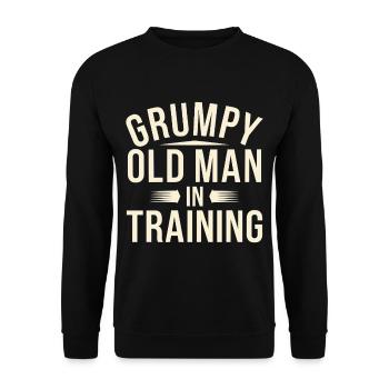 Grumpy Old Man Grumpy - Unisex Sweatshirt - black - Front - Alina (178cm) & Michal (187cm)