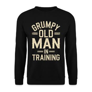Grumpy Old Man Grumpy - Unisex Sweatshirt - black - Front - Alina (178cm) & Michal (187cm)