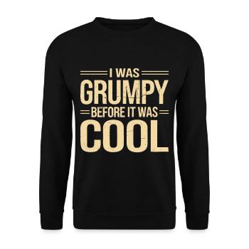 Grumpy Old Man Grumpy - Unisex Sweatshirt - black - Front - Alina (178cm) & Michal (187cm)