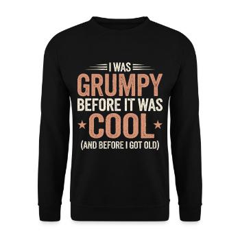 Grumpy Old Man Grumpy - Unisex Sweatshirt - black - Front - Alina (178cm) & Michal (187cm)