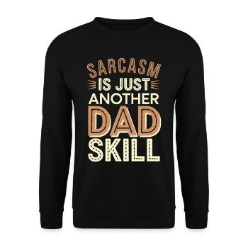 Geschenke Zum Vatertag Für Papa - Unisex Pullover - Schwarz - Vorne - Alina (178cm) & Michal (187cm)