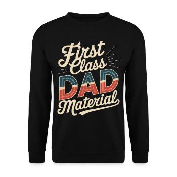 Geschenke Zum Vatertag Für Papa - Unisex Pullover - Schwarz - Vorne - Alina (178cm) & Michal (187cm)