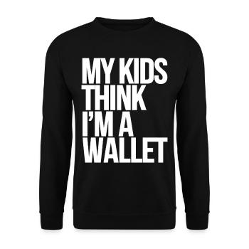 Geschenke Zum Vatertag Für Papa - Unisex Pullover - Schwarz - Vorne - Alina (178cm) & Michal (187cm)