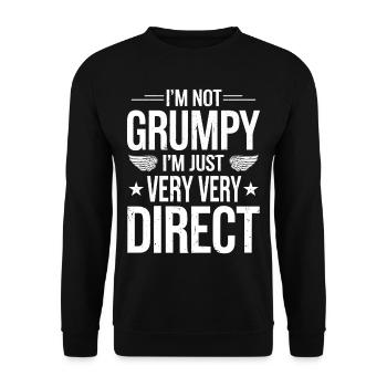Grumpy Old Man Grumpy - Unisex Sweatshirt - black - Front - Alina (178cm) & Michal (187cm)