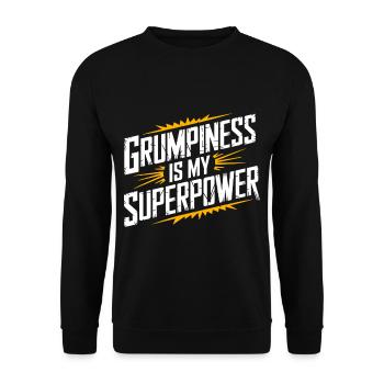 Grumpy Old Man Grumpy - Unisex Sweatshirt - black - Front - Alina (178cm) & Michal (187cm)