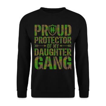 Geschenke Zum Vatertag Für Papa - Unisex Pullover - Schwarz - Vorne - Alina (178cm) & Michal (187cm)