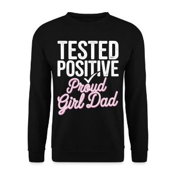 Geschenke Zum Vatertag Für Papa - Unisex Pullover - Schwarz - Vorne - Alina (178cm) & Michal (187cm)