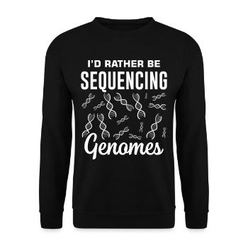 Test ADN génétique Crispr Microbiology - Sweat-shirt Unisexe - noir - Devant - Alina (178cm) & Michal (187cm)