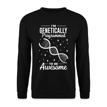 Test ADN génétique Crispr Microbiology - Sweat-shirt Unisexe - noir - Devant - Alina (178cm) & Michal (187cm)
