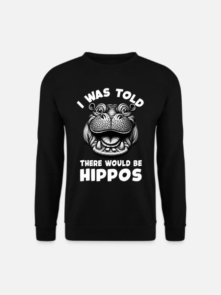 Nilpferd - Unisex Pullover - Schwarz