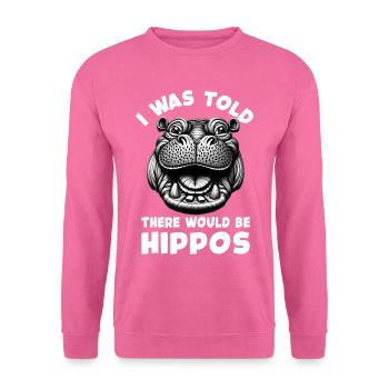 Nilpferd - Unisex Pullover - Pink - Vorne