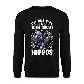 Nilpferd - Unisex Pullover - Schwarz - Vorne - Alina (178cm) & Michal (187cm)