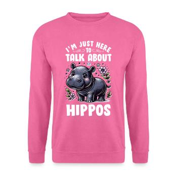 Nilpferd - Unisex Pullover - Pink - Vorne