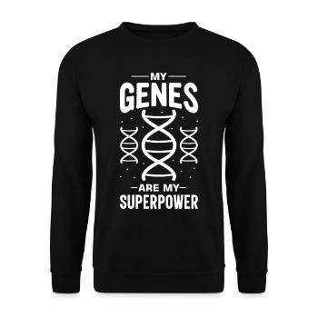 Test ADN génétique Crispr Microbiology - Sweat-shirt Unisexe - noir - Devant - Alina (178cm) & Michal (187cm)